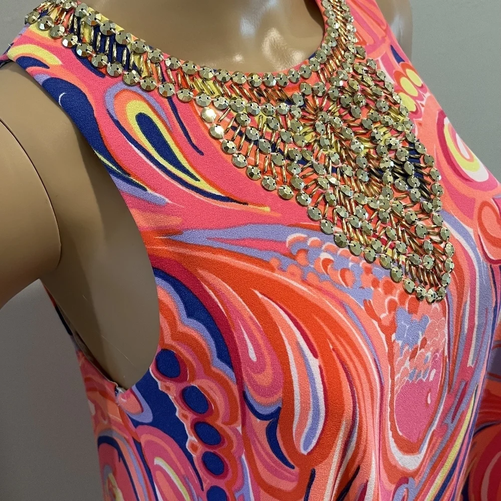 Lilly Pulitzer "Mimi" Dress with Beading Detail in Size XS   NWT - Picture 4 of 15